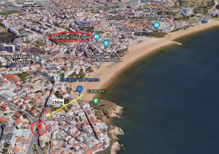 #017 Private Seaview With Ac, 200 Mts Beach Albufeira Luaran gambar