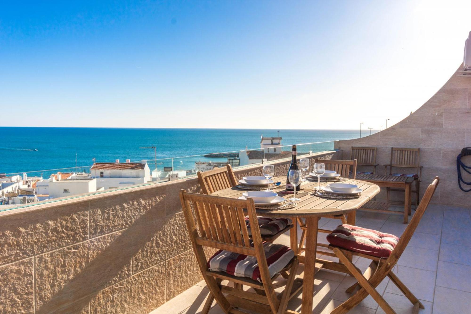 #017 Private Seaview With Ac, 200 Mts Beach Albufeira Luaran gambar